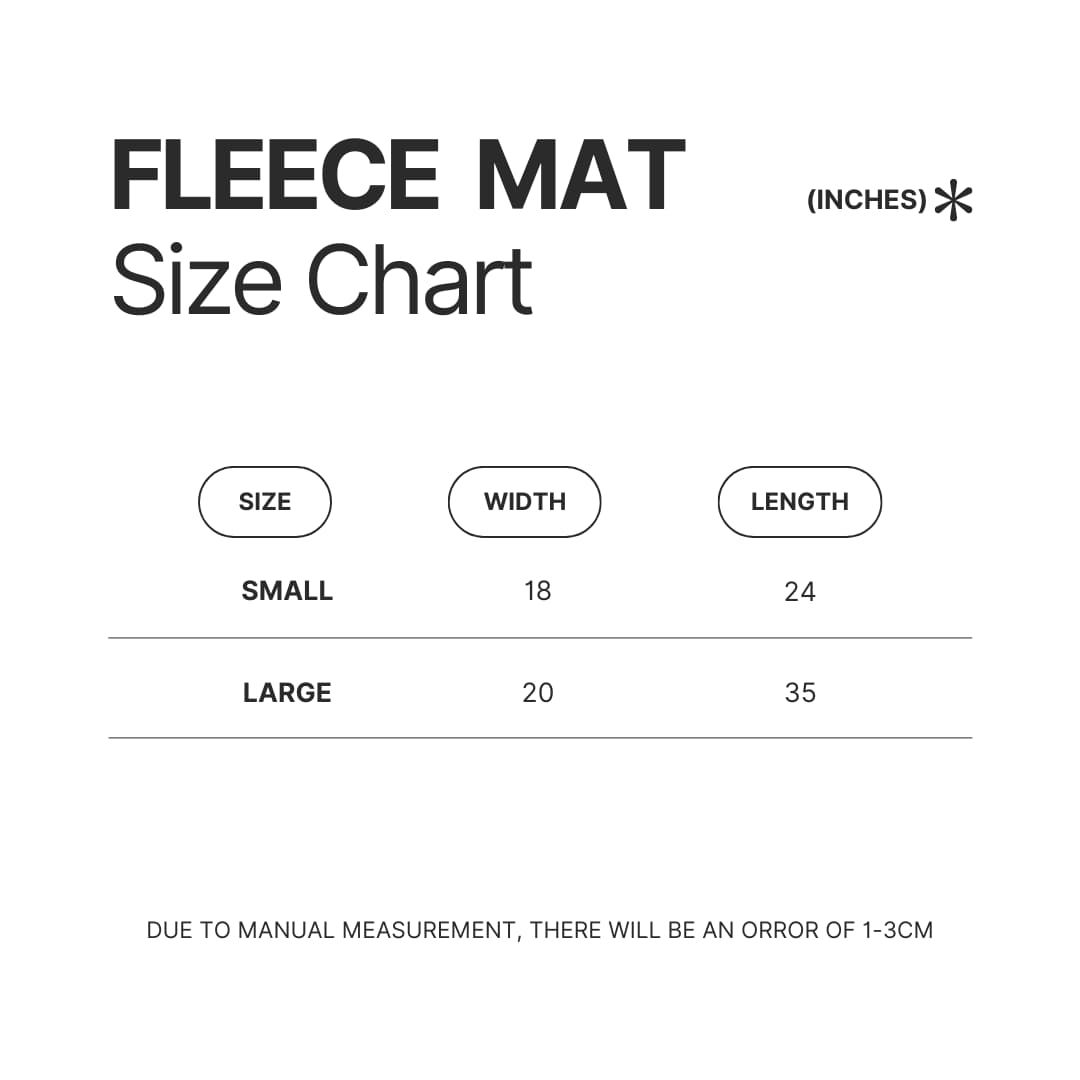 Fleece Mat Size Chart - Chrono Trigger Shop